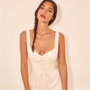 Reformation corset midi dress